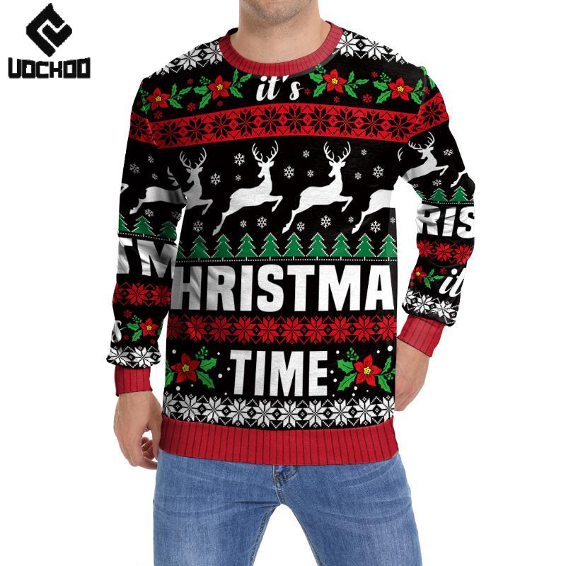 Winter Clothing Europe - Elk cosplay natal feio moletons para