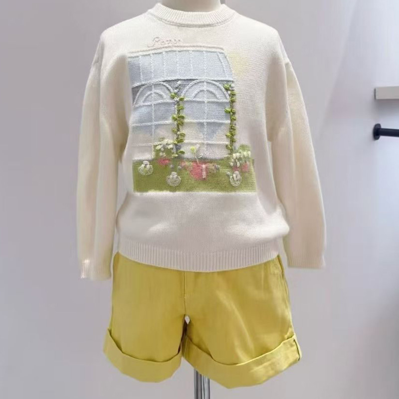 Winter Clothing Kids Sale - Suéter de Tricô Infantil Feminino Primavera
