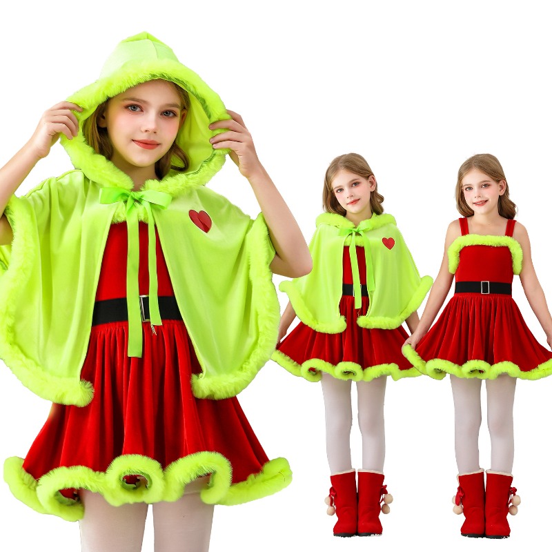 Winter Clothing Europe - Criança capa de inverno meninas vestido