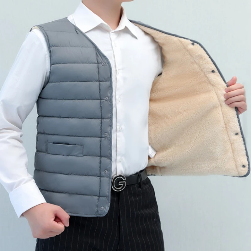 Winter Clothing Activity - Colete de inverno masculino plus size,