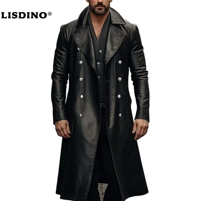 Winter Clothing Uae - Jaqueta de couro masculina inverno velo