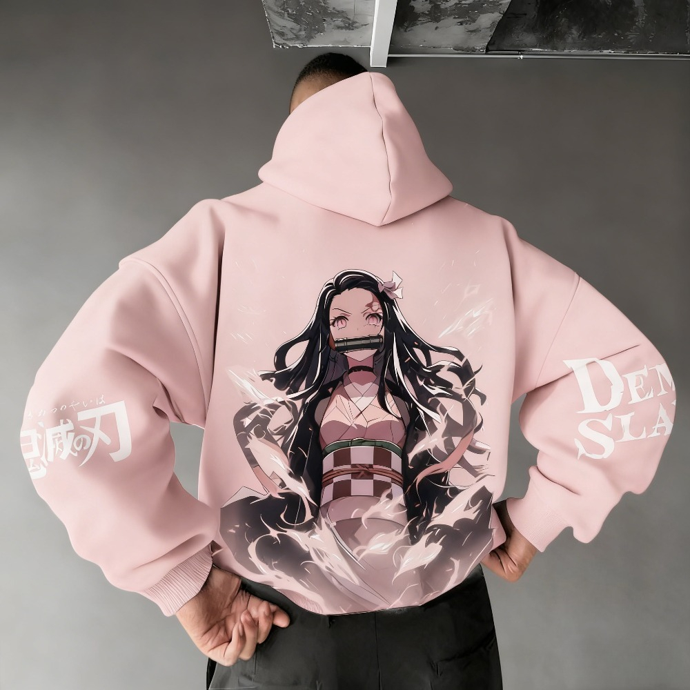 Winter Clothing Anime - Moletom com capuz masculino Demon Slayer