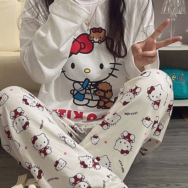 Winter Clothing Anime - Kawaii sanrios olá kittys conjunto de