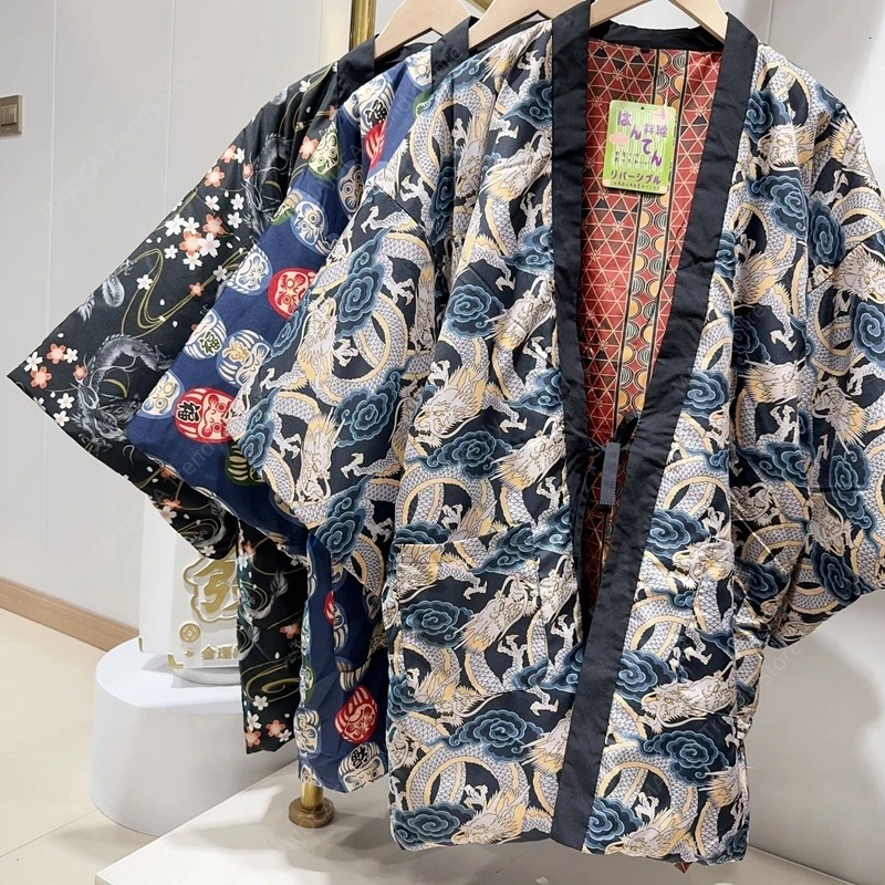 Traditional Winter Japanese Clothing - Casacos de inverno hanten para homens