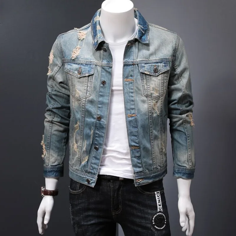 Winter Clothing Uae - Jaquetas jeans acolchoadas homem botão quente