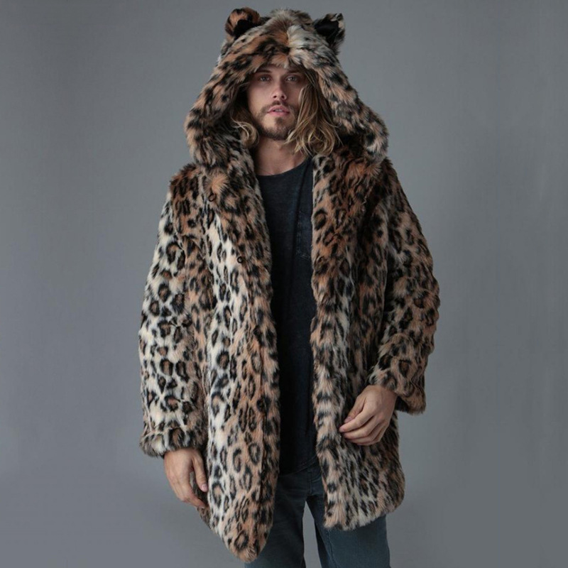 Winter Clothing Uae - Homens jaqueta de pele do falso
