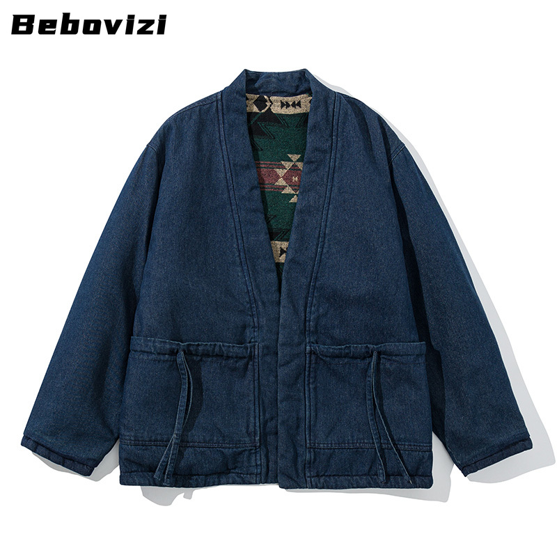 Traditional Winter Japanese Clothing - Moda vintage casaco reversível quimono haori