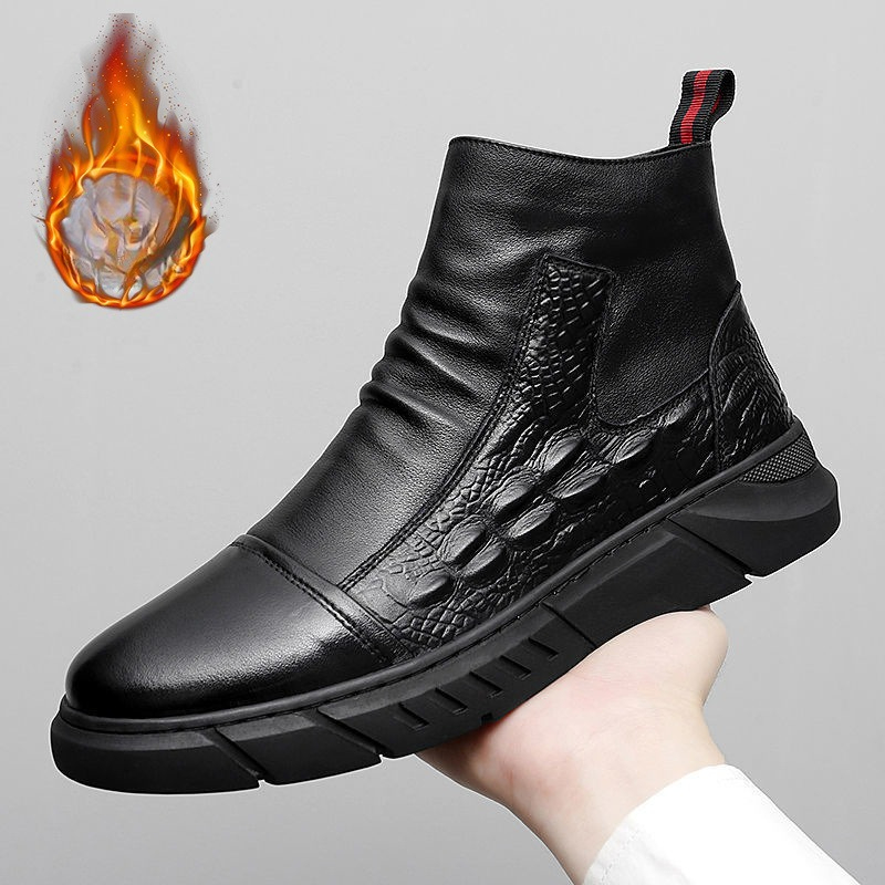 Winter Cloth - Botas Masculinas de Cano Alto com