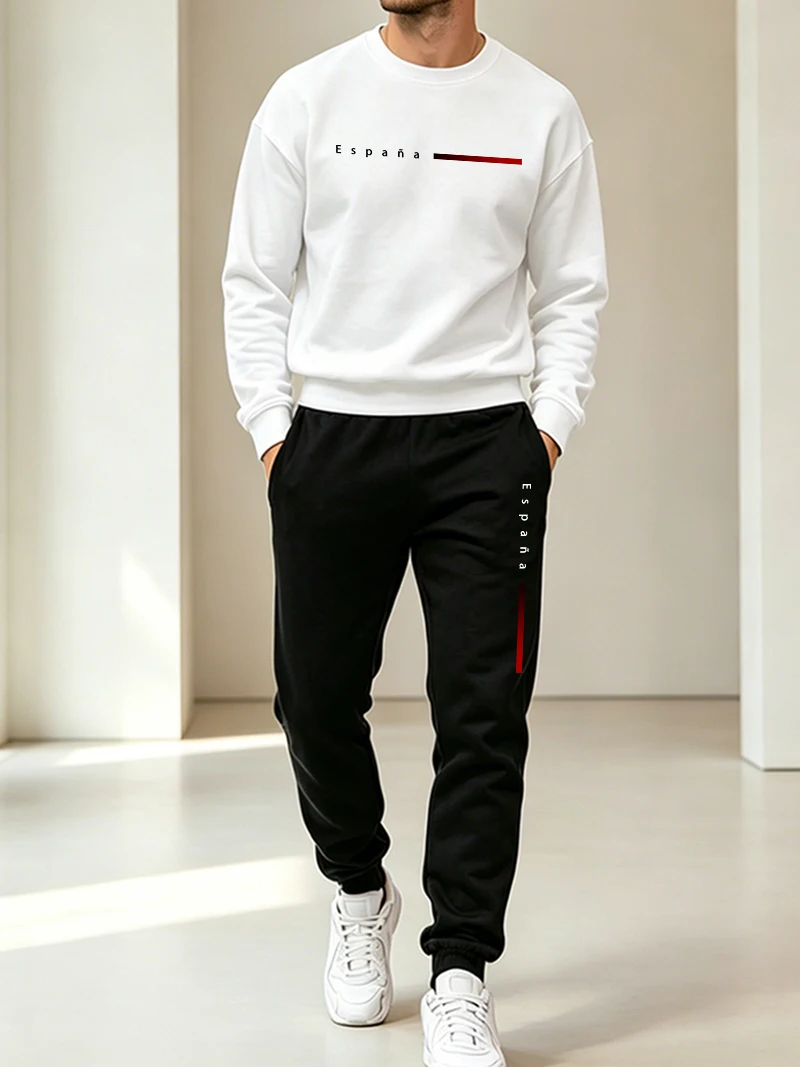 Winter Clothing Pants - Conjunto de Moletom Masculino Casual com
