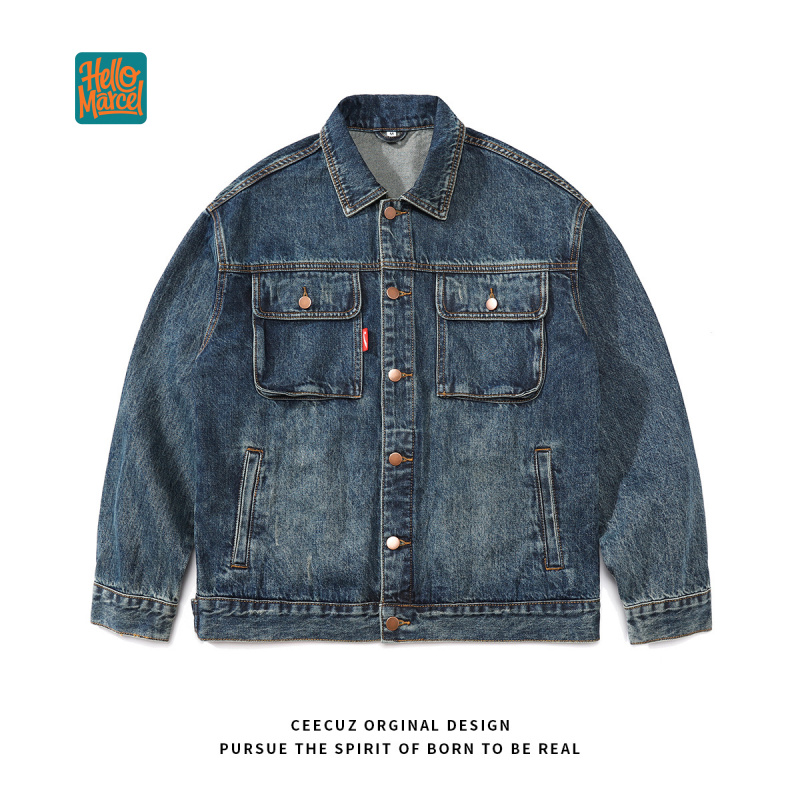 Winter Clothing Europe - Jaqueta Jeans de Luxo HELLOMARCEL Tamanho