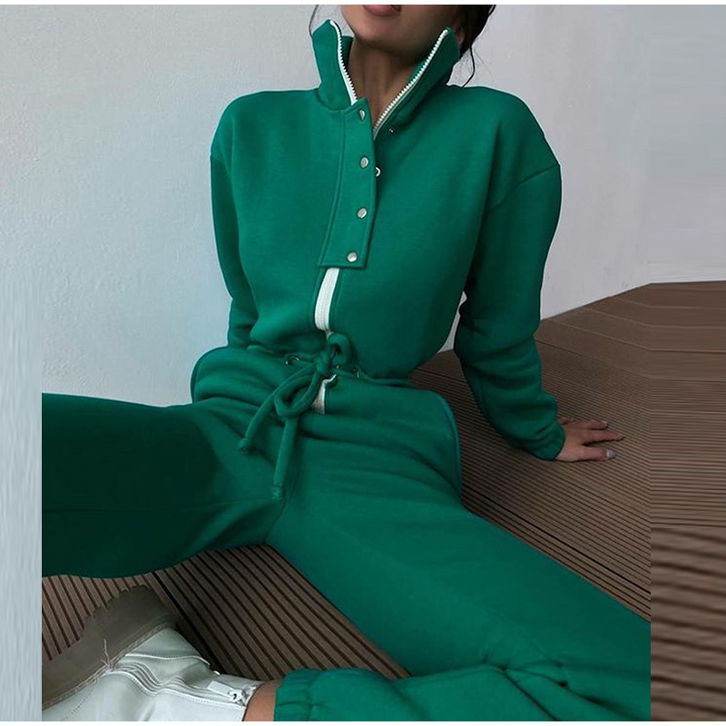 Winter Clothing Sales - Casual gola de gola jumpsuits feminino