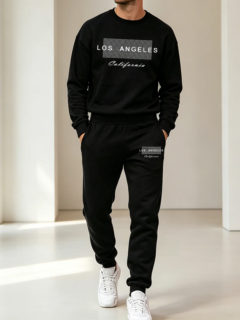 Winter Clothing Pants - Conjunto Esportivo Masculino de Outono Inverno