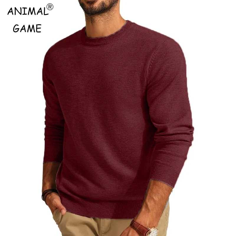 Winter Clothing Uae - Suéter masculino de manga comprida, gola