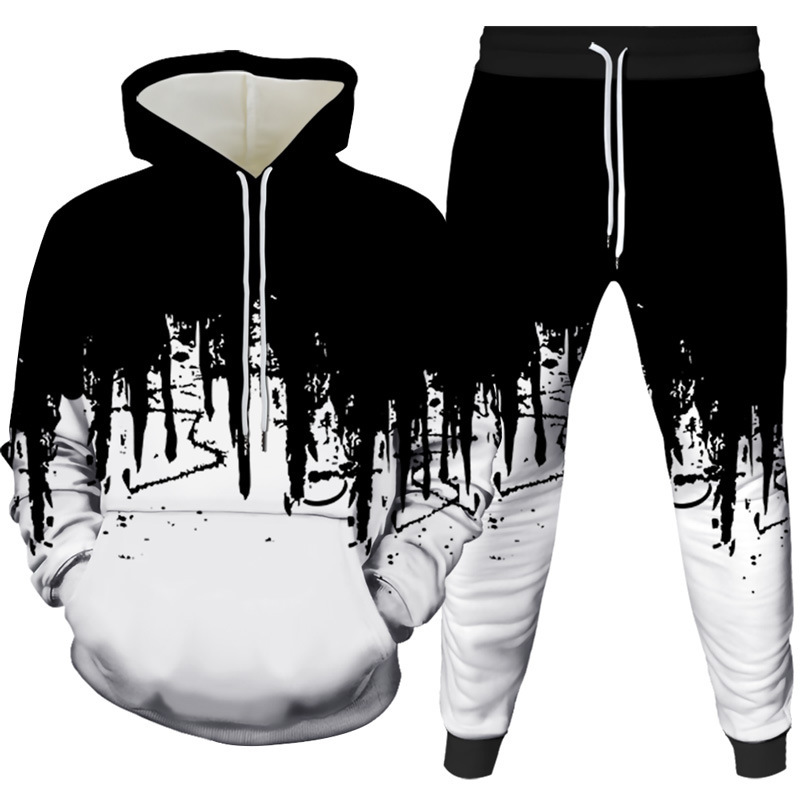 Winter Clothing Pants - Pintura a tinta 3d impresso moletom