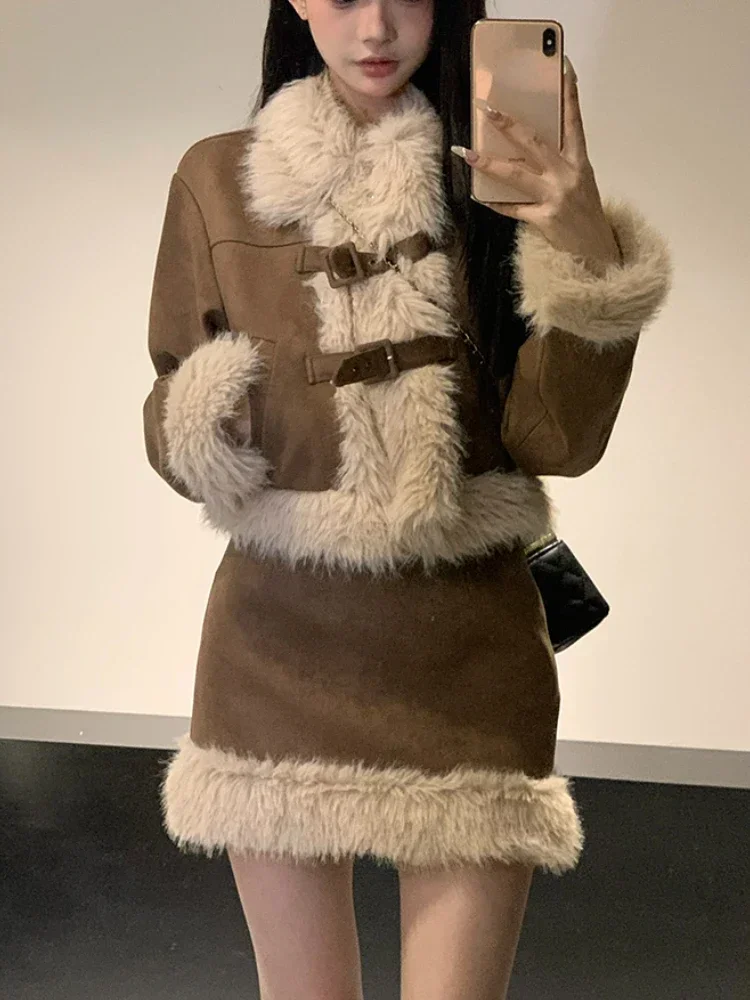 Winter Clothing Sales - Outono retro pele do falso 2