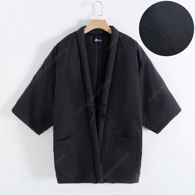 Traditional Winter Japanese Clothing - Inverno hanten jaqueta masculina estilo japonês