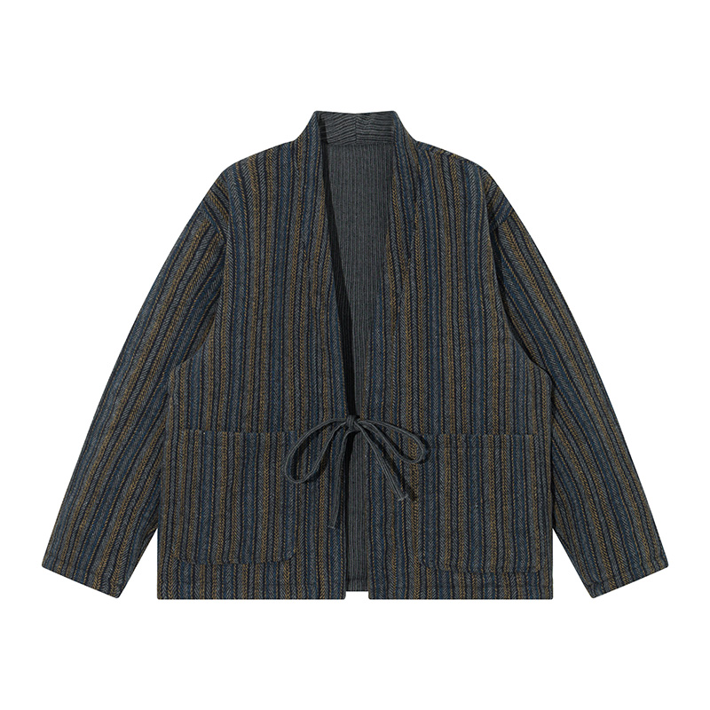 Estilo japonês listrado quimon - Traditional Winter Japanese Clothing avaliação e preço