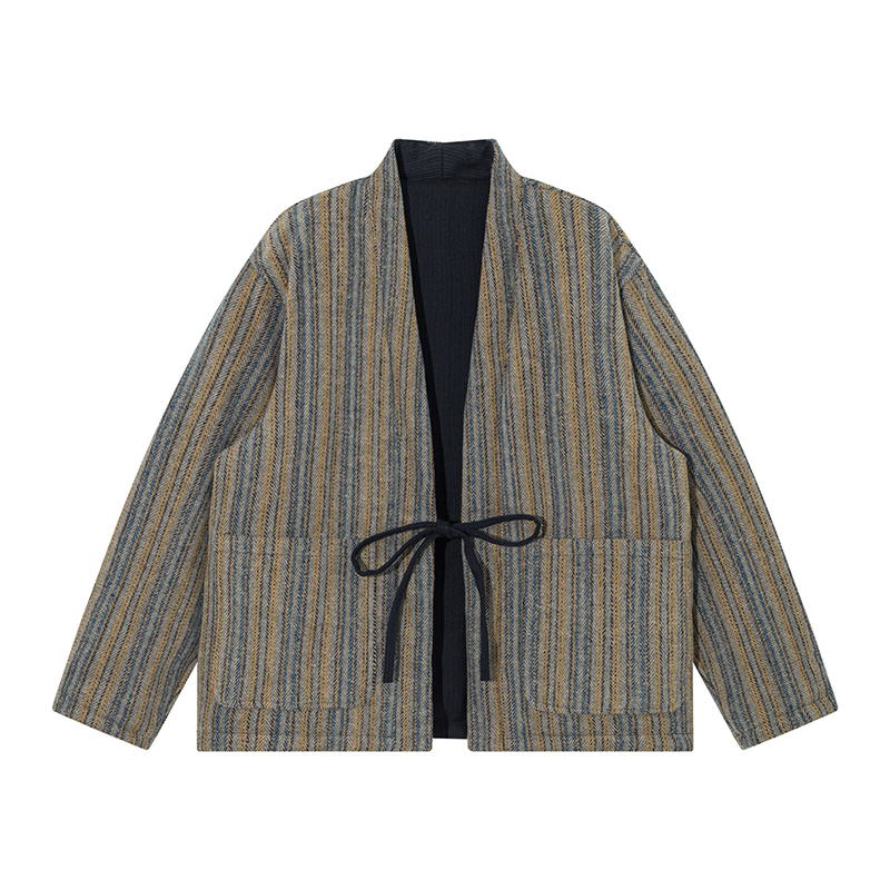 Estilo japonês listrado quimon - Traditional Winter Japanese Clothing avaliação e preço