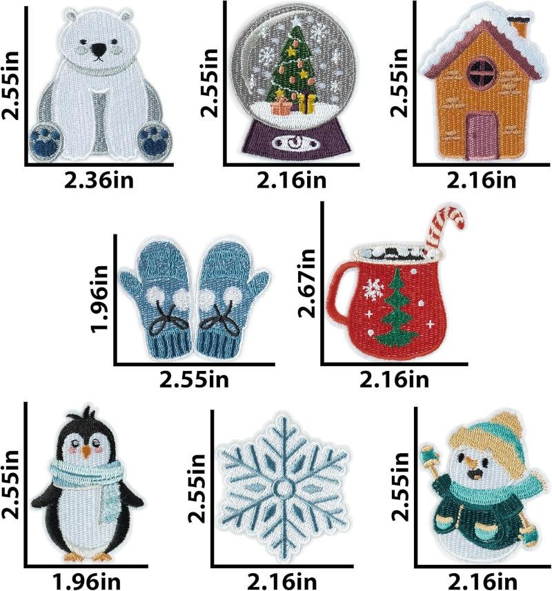 8 pçs inverno temático ferro e - Winter Clothing Pictures avaliação e preço