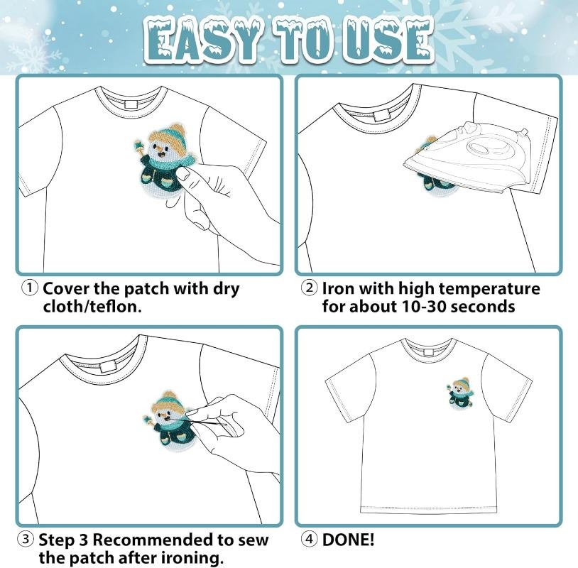 8 pçs inverno temático ferro e - Winter Clothing Pictures avaliação e preço