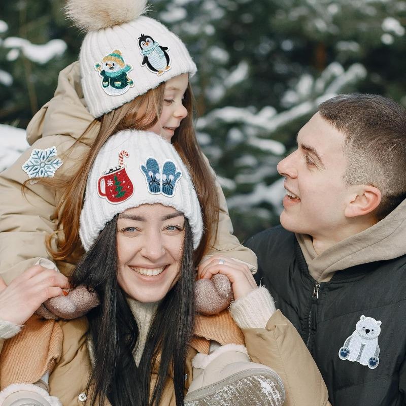 8 pçs inverno temático ferro e - Winter Clothing Pictures avaliação e preço