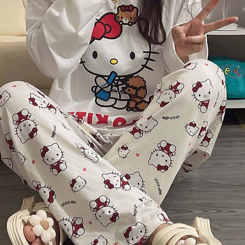 Kawaii sanrios olá kittys conj - Winter Clothing Anime avaliação e preço