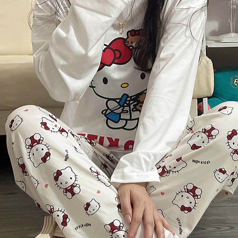 Kawaii sanrios olá kittys conj - Winter Clothing Anime avaliação e preço