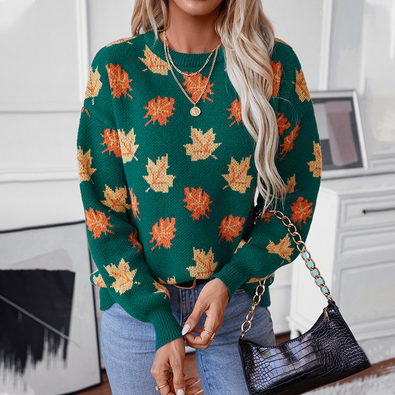 Outono inverno camisola maple  - Winter Clothing Europe avaliação e preço