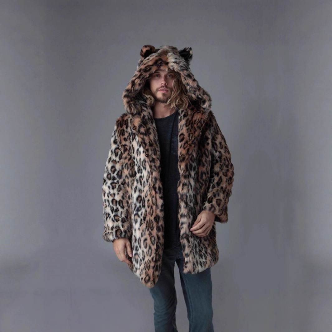 Homens jaqueta de pele do fals - Winter Clothing Uae avaliação e preço