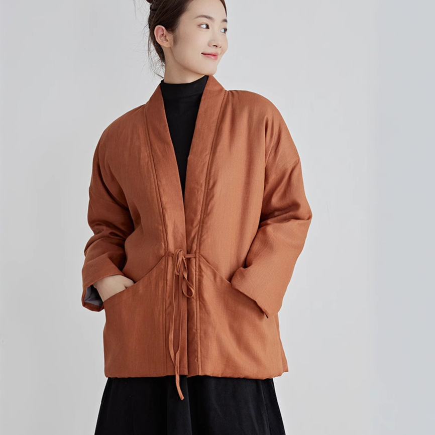 Estilo chinês algodão outwear  - Traditional Winter Japanese Clothing avaliação e preço