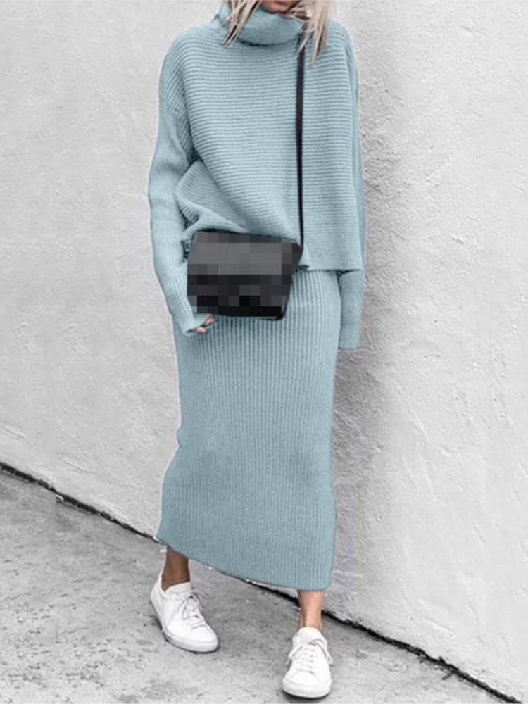 Conjunto de Saia Midi Trançada - Winter Clothing Sales avaliação e preço