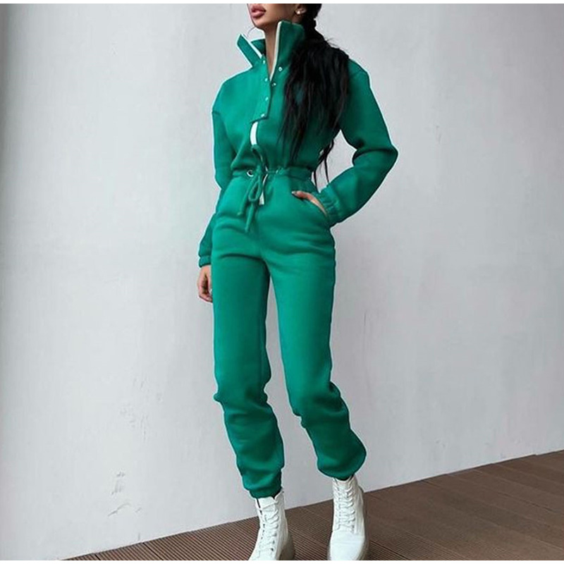 Casual gola de gola jumpsuits  - Winter Clothing Sales avaliação e preço