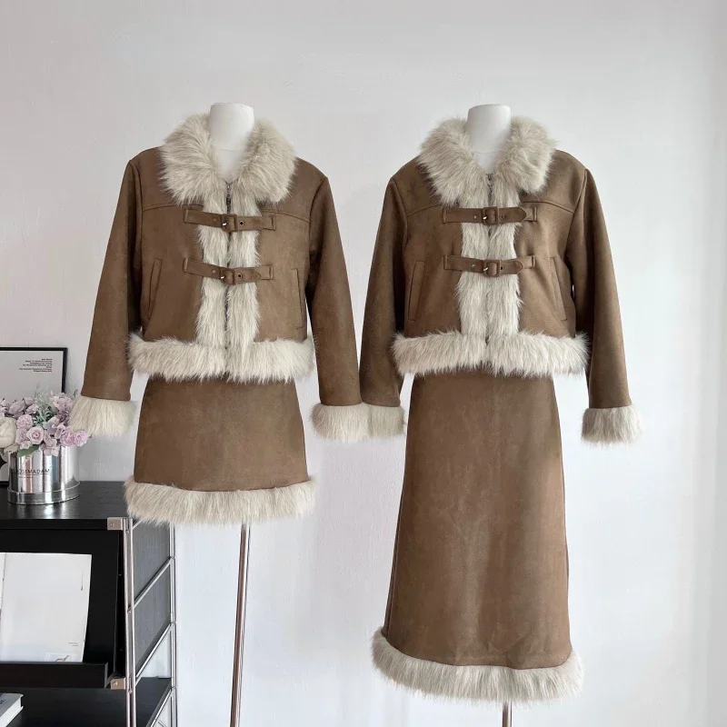 Outono retro pele do falso 2 p - Winter Clothing Sales avaliação e preço